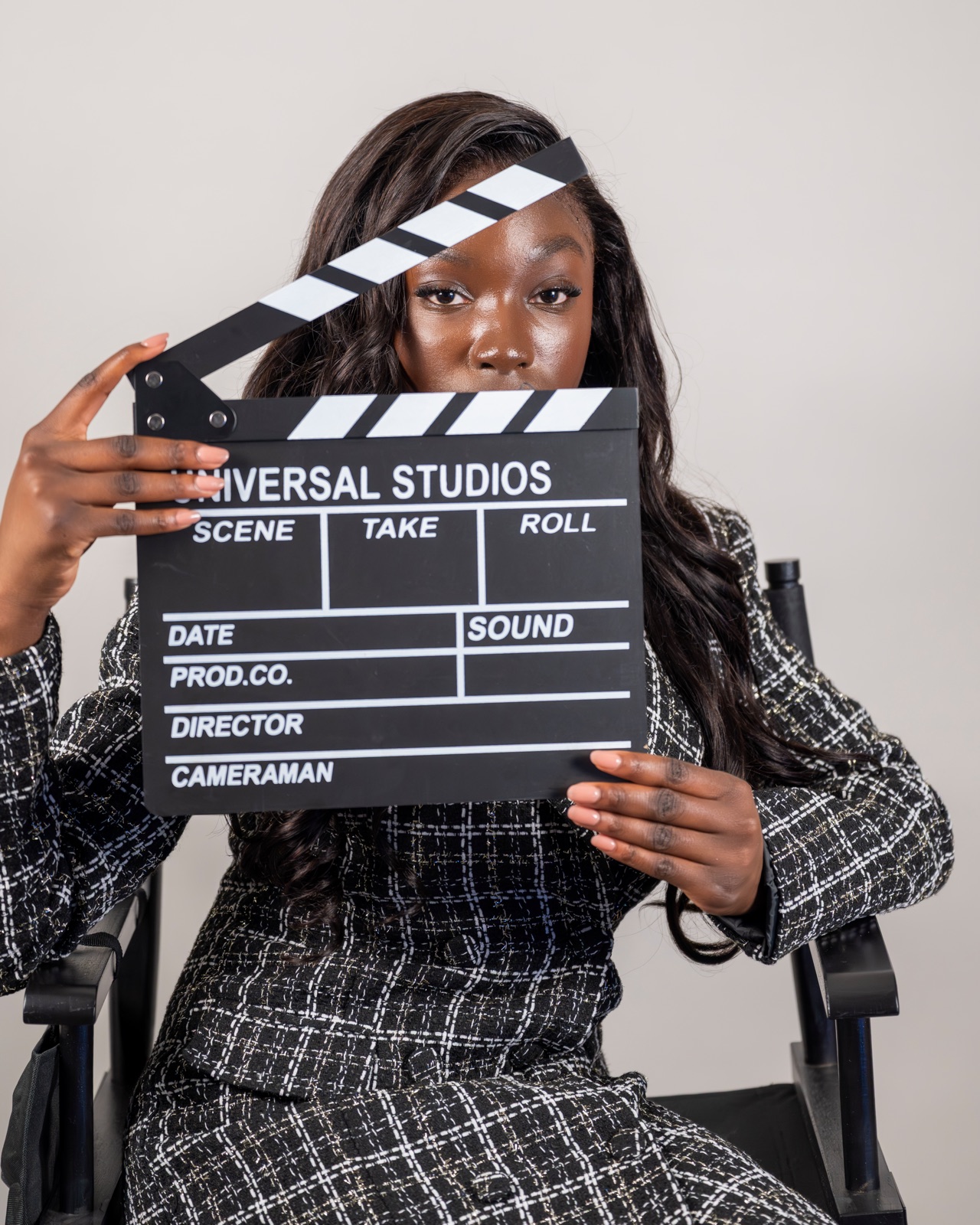 Film clapperboard editorial
