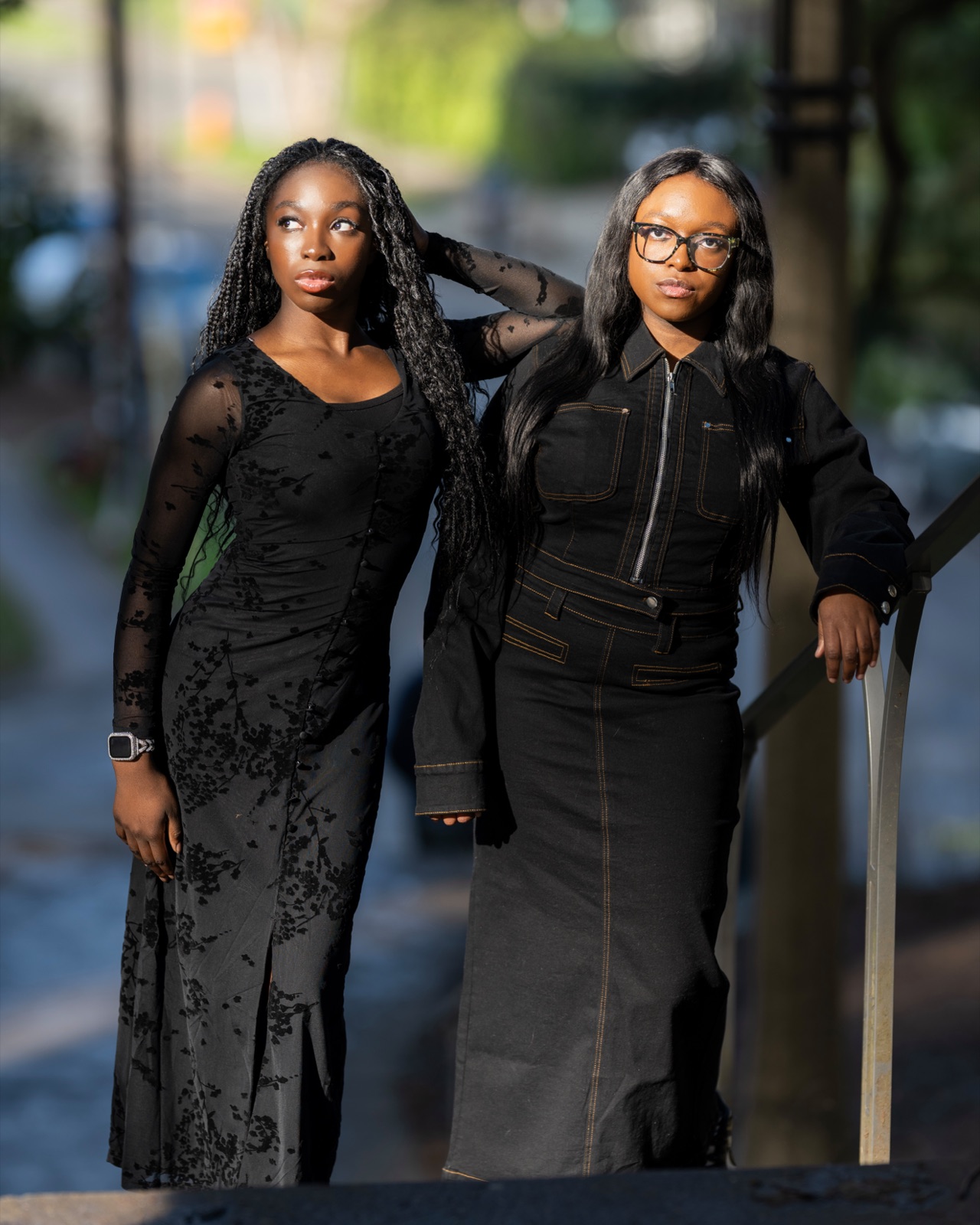 All-black duo fashion